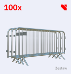 ZESTAW 100 SZTUK / 250 MB - BARIERY TYMCZASOWE STALOWE