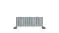 Veberbau ogrodzenia tymczasowe budowlane panel pełny niski Hard_Low_White_01.png
