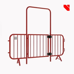 PRZEJŚCIOWA BARIERKA TYMCZASOWA Z BRAMKĄ 2,2 m - TYP OWALNY | OGRODZENIE TYMCZASOWE