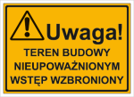 TABLICA BUDOWLANA OSTRZEGAWCZA (TBO 14)